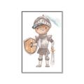 Picture of knight illustration for kids II _GroupedProduct_Rectangle_Portrait_Mini_ _GroupedProduct_Rectangle_Portrait_Canvas_Framed_