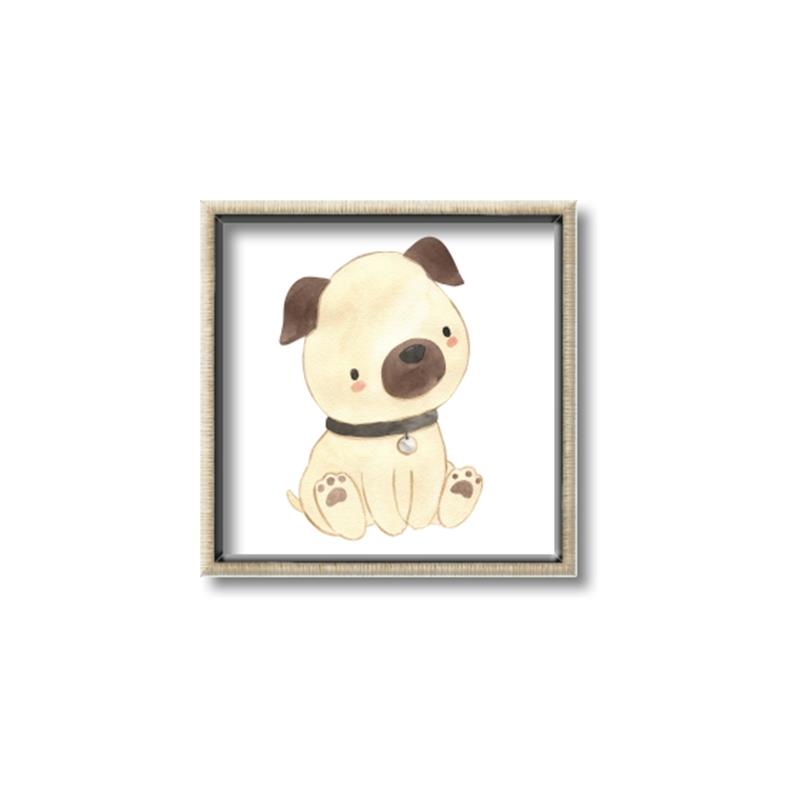 Picture of Watercolor Pug _GroupedProduct_Square_Mini_ _GroupedProduct_Square_Canvas_Framed_
