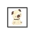 Picture of Watercolor Pug _GroupedProduct_Square_Mini_ _GroupedProduct_Square_Canvas_Framed_
