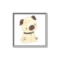 Picture of Watercolor Pug _GroupedProduct_Square_Mini_ _GroupedProduct_Square_Canvas_Framed_