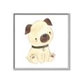 Picture of Watercolor Pug _GroupedProduct_Square_Mini_ _GroupedProduct_Square_Canvas_Framed_