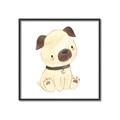 Picture of Watercolor Pug _GroupedProduct_Square_Mini_ _GroupedProduct_Square_Canvas_Framed_