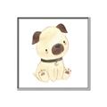 Picture of Watercolor Pug _GroupedProduct_Square_Mini_ _GroupedProduct_Square_Canvas_Framed_