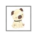 Picture of Watercolor Pug _GroupedProduct_Square_Mini_ _GroupedProduct_Square_Canvas_Framed_