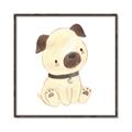 Picture of Watercolor Pug _GroupedProduct_Square_Mini_ _GroupedProduct_Square_Canvas_Framed_
