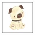 Picture of Watercolor Pug _GroupedProduct_Square_Mini_ _GroupedProduct_Square_Canvas_Framed_