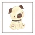 Picture of Watercolor Pug _GroupedProduct_Square_Mini_ _GroupedProduct_Square_Canvas_Framed_
