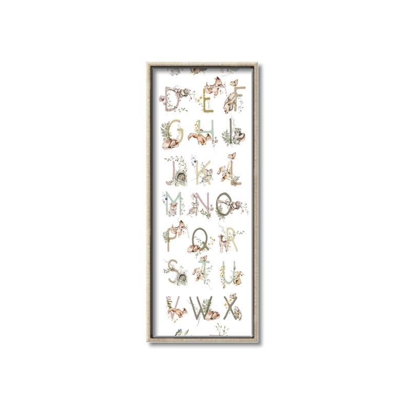 Picture of Woodland animals Alphabet _GroupedProduct_Panel_Portrait_Mini_ _GroupedProduct_Panel_Portrait_Canvas_Framed_