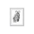 Picture of Sketched Zebras _GroupedProduct_Rectangle_Portrait_Mini_ _GroupedProduct_Rectangle_Portrait_Framed_Matted_