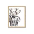Picture of Elephant Cuddles  _GroupedProduct_Rectangle_Portrait_Mini_ _GroupedProduct_Rectangle_Portrait_Framed_Matted_