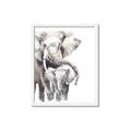 Picture of Elephant Cuddles  _GroupedProduct_Rectangle_Portrait_Mini_ _GroupedProduct_Rectangle_Portrait_Framed_Matted_