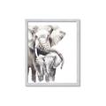 Picture of Elephant Cuddles  _GroupedProduct_Rectangle_Portrait_Mini_ _GroupedProduct_Rectangle_Portrait_Framed_Matted_