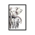 Picture of Elephant Cuddles  _GroupedProduct_Rectangle_Portrait_Mini_ _GroupedProduct_Rectangle_Portrait_Framed_Matted_