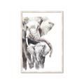 Picture of Elephant Cuddles  _GroupedProduct_Rectangle_Portrait_Mini_ _GroupedProduct_Rectangle_Portrait_Framed_Matted_
