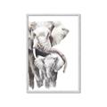 Picture of Elephant Cuddles  _GroupedProduct_Rectangle_Portrait_Mini_ _GroupedProduct_Rectangle_Portrait_Framed_Matted_