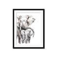 Picture of Elephant Cuddles  _GroupedProduct_Rectangle_Portrait_Mini_ _GroupedProduct_Rectangle_Portrait_Framed_Matted_