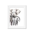 Picture of Elephant Cuddles  _GroupedProduct_Rectangle_Portrait_Mini_ _GroupedProduct_Rectangle_Portrait_Framed_Matted_
