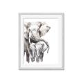 Picture of Elephant Cuddles  _GroupedProduct_Rectangle_Portrait_Mini_ _GroupedProduct_Rectangle_Portrait_Framed_Matted_