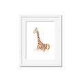 Picture of Cute Baby Giraffe _GroupedProduct_Rectangle_Portrait_Mini_ _GroupedProduct_Rectangle_Portrait_Framed_Matted_