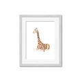 Picture of Cute Baby Giraffe _GroupedProduct_Rectangle_Portrait_Mini_ _GroupedProduct_Rectangle_Portrait_Framed_Matted_