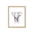 Picture of Cute Baby Elephant _GroupedProduct_Rectangle_Portrait_Mini_ _GroupedProduct_Rectangle_Portrait_Framed_Matted_