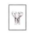 Picture of Cute Baby Elephant _GroupedProduct_Rectangle_Portrait_Mini_ _GroupedProduct_Rectangle_Portrait_Framed_Matted_