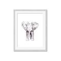 Picture of Cute Baby Elephant _GroupedProduct_Rectangle_Portrait_Mini_ _GroupedProduct_Rectangle_Portrait_Framed_Matted_