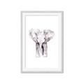 Picture of Cute Baby Elephant _GroupedProduct_Rectangle_Portrait_Mini_ _GroupedProduct_Rectangle_Portrait_Framed_Matted_