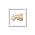 Picture of Concrete mixer truck _GroupedProduct_Square_Mini_ _GroupedProduct_Square_Framed_Matted_