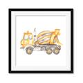 Picture of Concrete mixer truck _GroupedProduct_Square_Mini_ _GroupedProduct_Square_Framed_Matted_