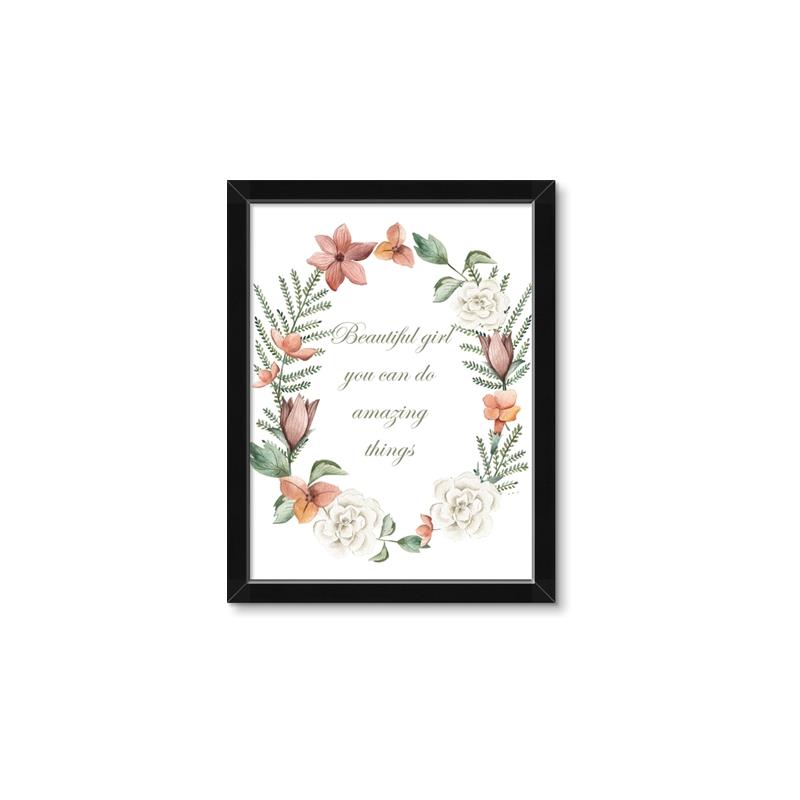 Picture of Beautiful Girl Wreath _GroupedProduct_Rectangle_Portrait_Mini_ _GroupedProduct_Rectangle_Portrait_Framed_Matted_