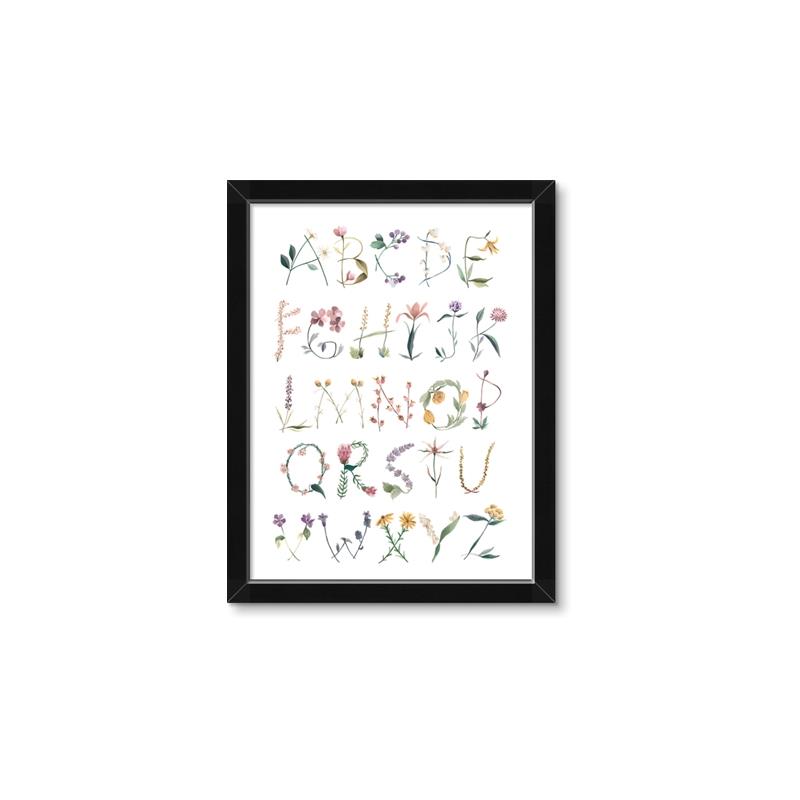 Picture of Botanical alphabet _GroupedProduct_Rectangle_Portrait_Mini_ _GroupedProduct_Rectangle_Portrait_Framed_Matted_