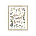 Picture of African wild animals I _GroupedProduct_Rectangle_Portrait_Mini_ _GroupedProduct_Rectangle_Portrait_Framed_Matted_