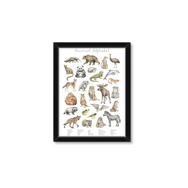 Picture of Cute Wild Animals I _GroupedProduct_Rectangle_Portrait_Mini_ _GroupedProduct_Rectangle_Portrait_Framed_Matted_