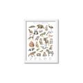 Picture of Cute Wild Animals I _GroupedProduct_Rectangle_Portrait_Mini_ _GroupedProduct_Rectangle_Portrait_Framed_Matted_