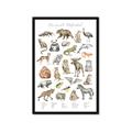 Picture of Cute Wild Animals I _GroupedProduct_Rectangle_Portrait_Mini_ _GroupedProduct_Rectangle_Portrait_Framed_Matted_