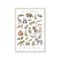 Picture of Cute Wild Animals I _GroupedProduct_Rectangle_Portrait_Mini_ _GroupedProduct_Rectangle_Portrait_Framed_Matted_