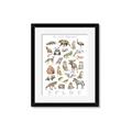 Picture of Cute Wild Animals I _GroupedProduct_Rectangle_Portrait_Mini_ _GroupedProduct_Rectangle_Portrait_Framed_Matted_