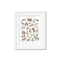 Picture of Cute Wild Animals I _GroupedProduct_Rectangle_Portrait_Mini_ _GroupedProduct_Rectangle_Portrait_Framed_Matted_