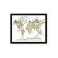 Picture of World Map with Animals CC _GroupedProduct_Rectangle_Landscape_Mini_ _GroupedProduct_Rectangle_Landscape_Framed_Matted_