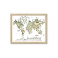 Picture of World Map with Animals CC _GroupedProduct_Rectangle_Landscape_Mini_ _GroupedProduct_Rectangle_Landscape_Framed_Matted_