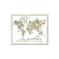 Picture of World Map with Animals CC _GroupedProduct_Rectangle_Landscape_Mini_ _GroupedProduct_Rectangle_Landscape_Framed_Matted_