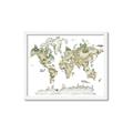 Picture of World Map with Animals CC _GroupedProduct_Rectangle_Landscape_Mini_ _GroupedProduct_Rectangle_Landscape_Framed_Matted_