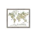 Picture of World Map with Animals CC _GroupedProduct_Rectangle_Landscape_Mini_ _GroupedProduct_Rectangle_Landscape_Framed_Matted_