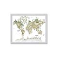 Picture of World Map with Animals CC _GroupedProduct_Rectangle_Landscape_Mini_ _GroupedProduct_Rectangle_Landscape_Framed_Matted_