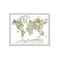 Picture of World Map with Animals CC _GroupedProduct_Rectangle_Landscape_Mini_ _GroupedProduct_Rectangle_Landscape_Framed_Matted_