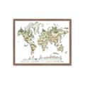 Picture of World Map with Animals CC _GroupedProduct_Rectangle_Landscape_Mini_ _GroupedProduct_Rectangle_Landscape_Framed_Matted_