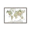 Picture of World Map with Animals CC _GroupedProduct_Rectangle_Landscape_Mini_ _GroupedProduct_Rectangle_Landscape_Framed_Matted_