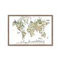 Picture of World Map with Animals CC _GroupedProduct_Rectangle_Landscape_Mini_ _GroupedProduct_Rectangle_Landscape_Framed_Matted_