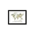 Picture of World Map with Animals CC _GroupedProduct_Rectangle_Landscape_Mini_ _GroupedProduct_Rectangle_Landscape_Framed_Matted_